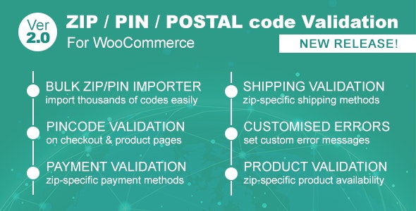 دانلود افزونه Zip/Pin/Postal Code Validator For WooCommerce