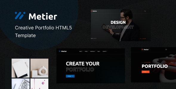 دانلود قالب سایت Metier - قالب نمونه کار شخصی و مدرن HTML