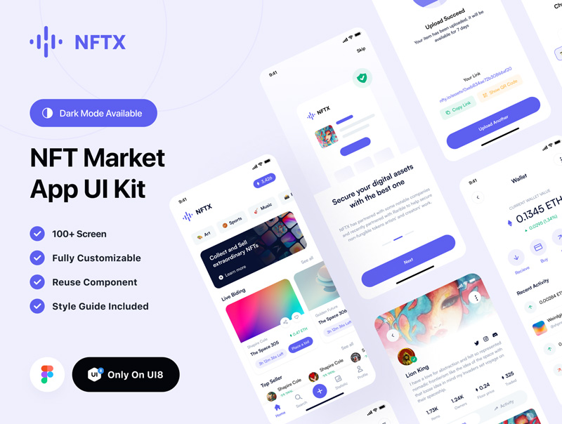 دانلود NFTX - NFT Market App UI Kit