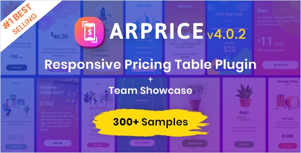 دانلود افزونه وردپرس ARPrice - ساخت انواع جدول حرفه ای و پیشرفته در وردپرس