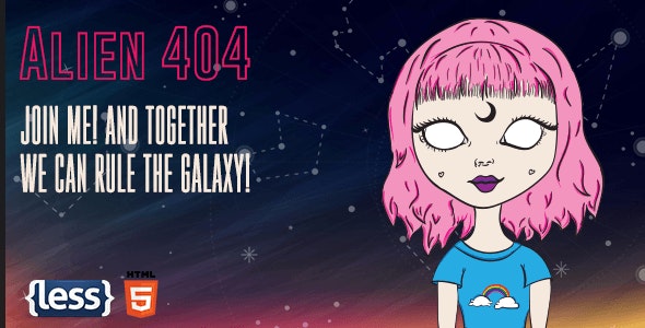 دانلود قالب سایت Alien - بیگانه - قالب صفحه ارور 404 انیمیشنی HTML