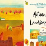 دانلود Autumn landscape - poster creator
