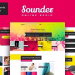 قالب ایستگاه رادیویی اینترنتی آنلاین وردپرس Sounder