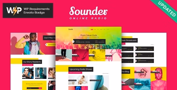 قالب ایستگاه رادیویی اینترنتی آنلاین وردپرس Sounder