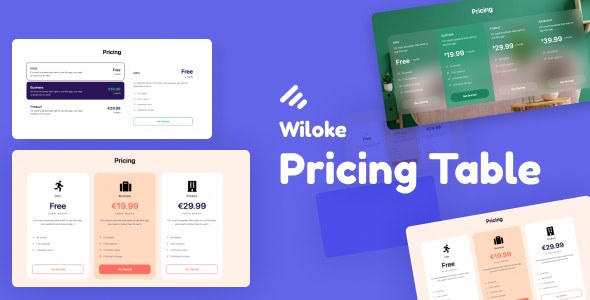 دانلود افزونه وردپرس Wiloke Pricing Table - افزونه جدول قیمت المنتور
