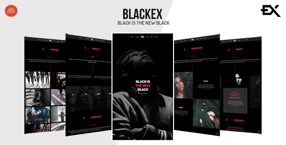 دانلود قالب سایت Blackex - قالب آتلیه عکاسی و نمونه کار HTML