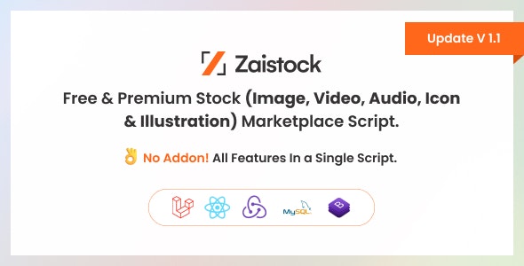 دانلود اسکریپت Zaistock - پلتفرم فروش و ارائه فایل حرفه ای