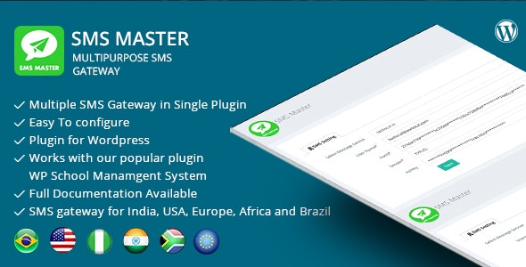 افزونه وردپرس SMSmaster - افزونه پنل پیامکی چند منظوره وردپرس