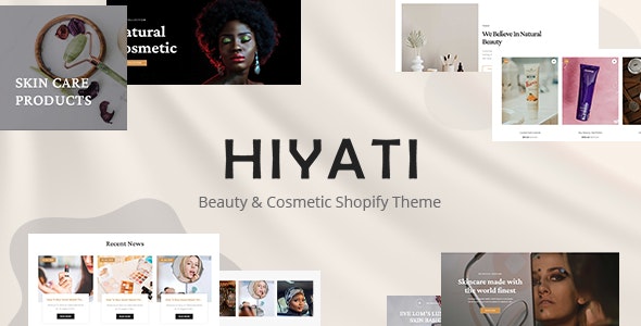 دانلود قالب شاپیفای Hiyati - قالب فروشگاهی لوازم آرایشی و بهداشتی