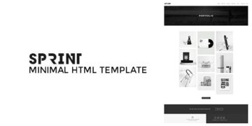 دانلود قالب HTML نمونه کار و مینیمال Sprint
