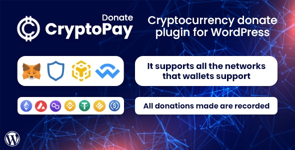دانلود افزونه وردپرس CryptoPay Donate