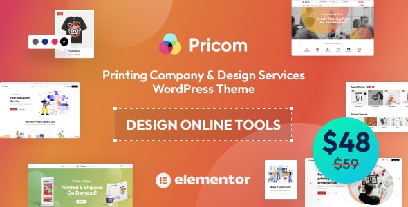 دانلود قالب خدمات چاپ و طراحی وردپرس Pricom