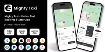 دانلود سورس اپلیکیشن فلاتر iOS و اندروید MightyTaxi