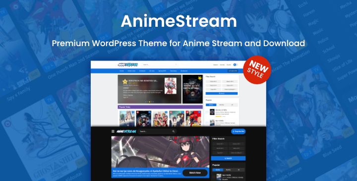 دانلود قالب وردپرس AnimeStream - ایجاد سرویس استریم انیمه