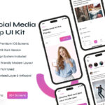 دانلود رابط کاربری Social Media App UI Kit