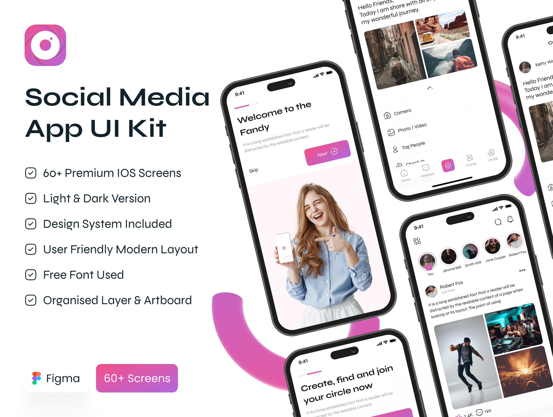 دانلود رابط کاربری Social Media App UI Kit