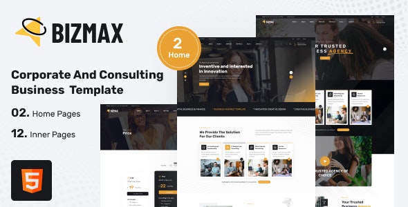 دانلود قالب سایت تجاری و کسب و کار Bizmax