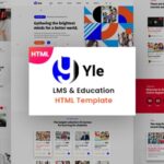 دانلود قالب سایت آزمون و دوره آنلاین YLE - قالب آموزشی HTML