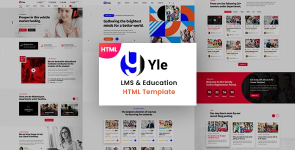 دانلود قالب سایت آزمون و دوره آنلاین YLE - قالب آموزشی HTML