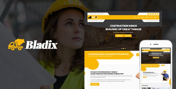 دانلود قالب HTML سایت ساخت و ساز Bladix