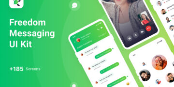 دانلود رابط کاربری Freedom Messaging App UI Kit