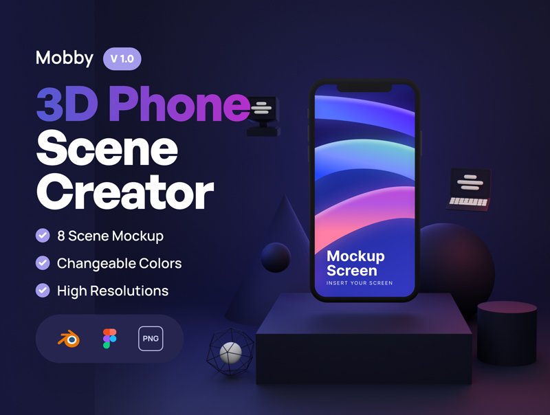 دانلود رابط کاربری Mobby - 3D Phone Scene Creator