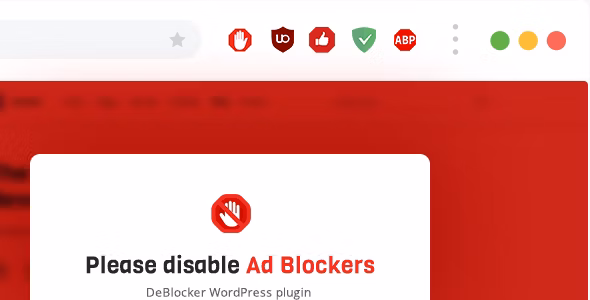 دانلود افزونه وردپرس DeBlocker - پشتیبانی از تمامی مرورگرهای کاربردی