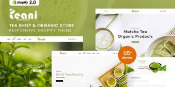 دانلود قالب فروشگاه محصولات ارگانیک و طبیعی شاپیفای Teani