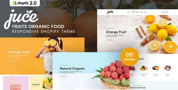 دانلود قالب سوپر مارکت و میوه فروشی آنلاین Juce
