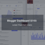 دانلود رابط کاربری Blogger Dashboard UI Kit