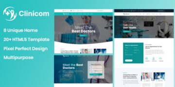 دانلود قالب سایت پزشکی و سلامت Clinicom
