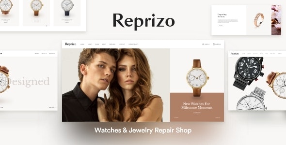 دانلود قالب فروشگاهی جواهرات و ساعت وردپرس Reprizo