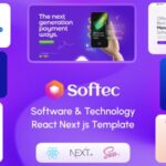 دانلود قالب فناوری و نرم افزار ری اکت Softec