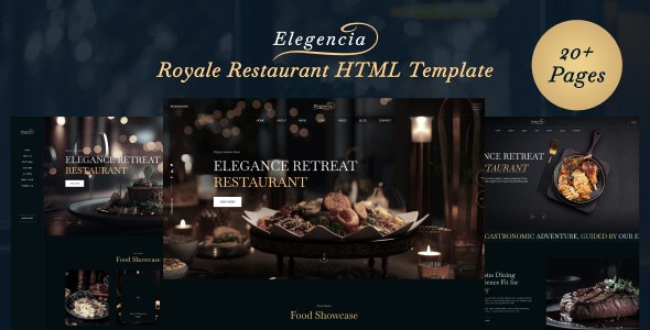 دانلود قالب HTML5 رستوران Elegencia
