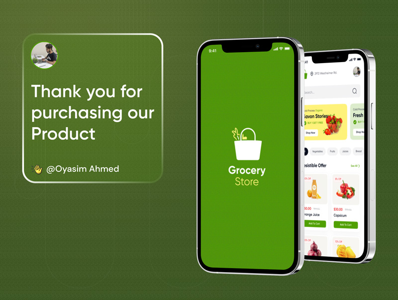 دانلود رابط کاربری Grocery Shop UI Kit