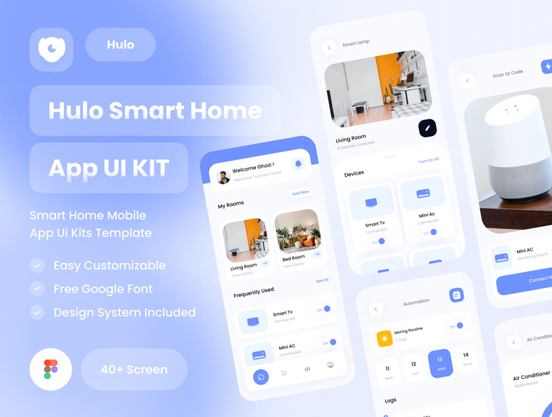 دانلود رابط کاربری Hulo - Smart Home UI Kit
