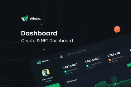 دانلود Crypto Whale - Crypto & NFT Dashboard UI Kit
