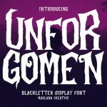 دانلود فونت Unforgomen Blackletter Display Font