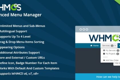 دانلود ماژول WHMCS Advanced Menu Manager