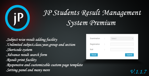 افزونه وردپرس JP Students Result Management System Premium