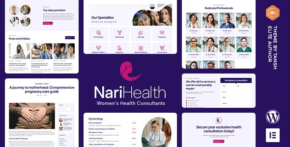 دانلود قالب مشاور سلامت و پزشکی وردپرس NariHealth