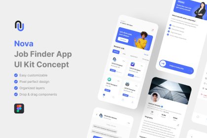 دانلود رابط کاربری Nova - Job Finder App UI Kit