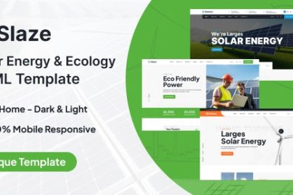 دانلود قالب HTML خدمات انرژی خورشیدی Slaze