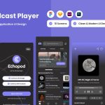 رابط کاربری Echopod - Podcast Player Mobile App
