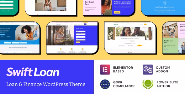دانلود قالب وردپرس خدمات بانکی و پرداخت Swift Loan