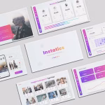 دانلود قالب پاورپوینت Instagram Analytics PowerPoint