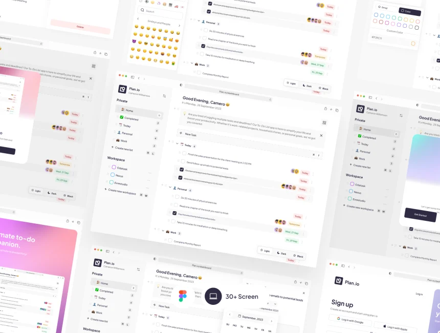 دانلود Plan.io - To Do List Productivity App UI KIT
