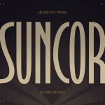 دانلود فونت Suncor - Art Deco Style Font