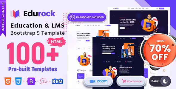 دانلود قالب HTML آموزشی چند منظوره Edurock