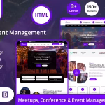 دانلود قالب سایت مدیریت رویداد و کنفرانس Eventino